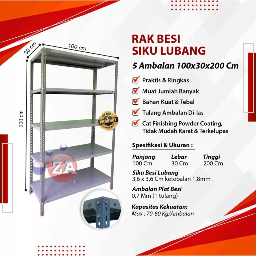 Kelebihan rak besi siku dibanding rak kayu gudang