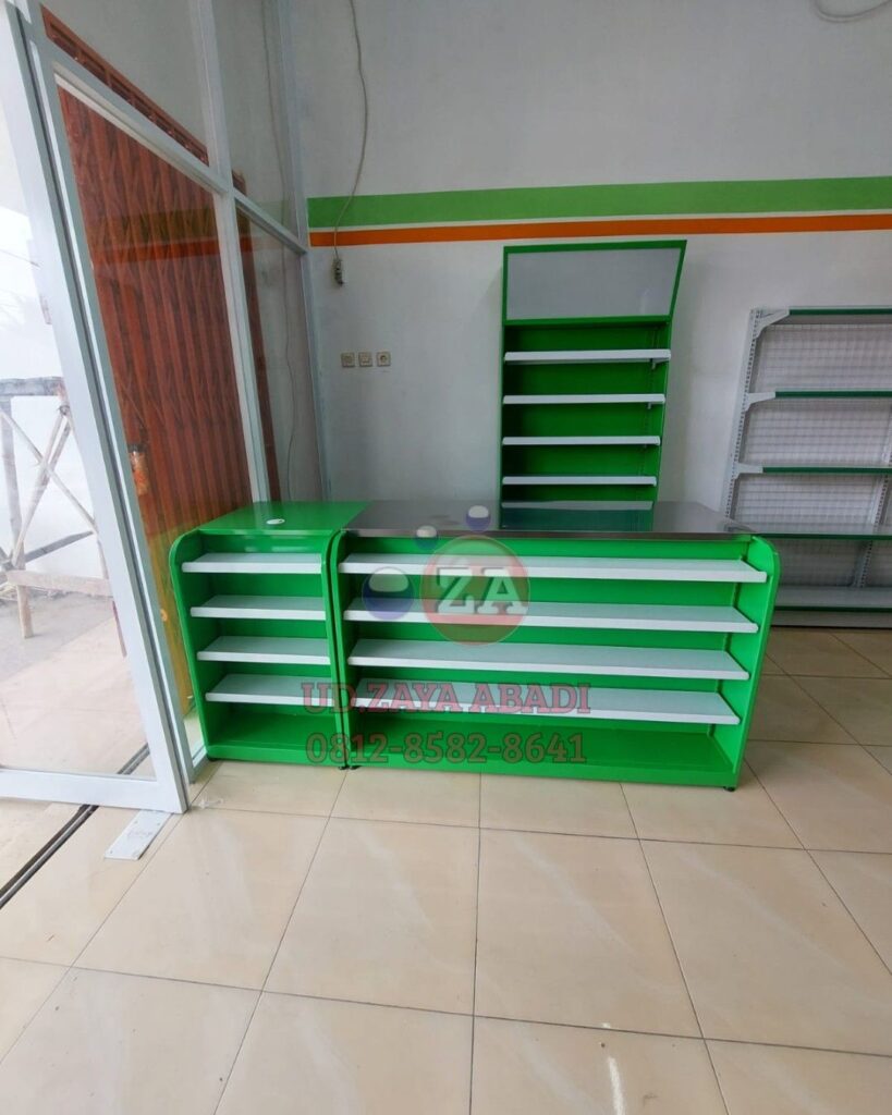 Model meja kasir toko kelontong modern