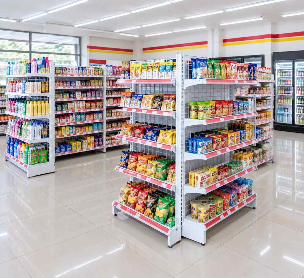 Ukuran standar rak gondola minimarket